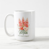 Inspirerende augustus geboortebloem Moeder Wrap Koffiemok (Links)