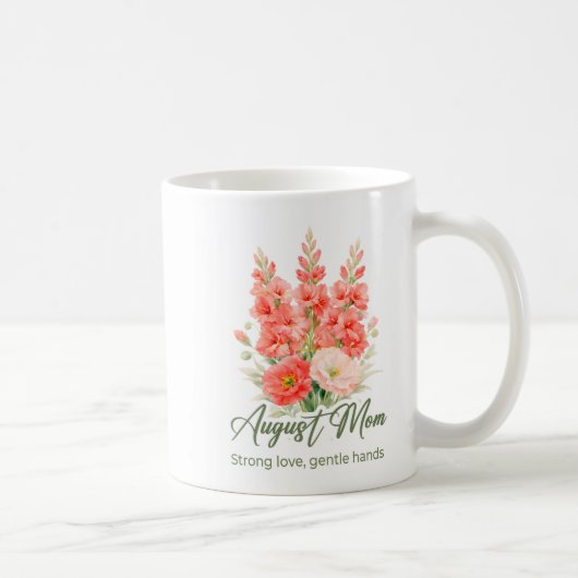 Inspirerende augustus geboortebloem Moeder Wrap Koffiemok (Rechts)