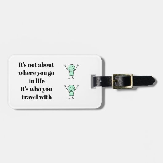 Inspirerende bagage label (Voorkant horizontaal)