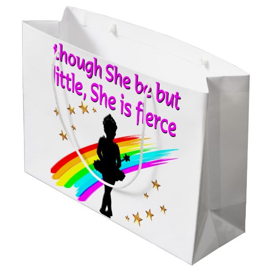 INSPIRERENDE BALLERINA QUOTE ONTWERP GROOT CADEAUZAKJE (Achterkant Gekanteld)