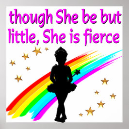 INSPIRERENDE BALLERINA QUOTE ONTWERP POSTER