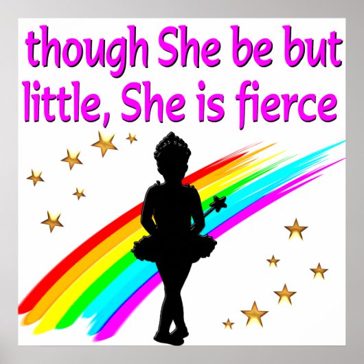 INSPIRERENDE BALLERINA QUOTE ONTWERP POSTER (Voorkant)