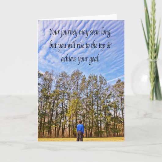 Inspirerende Bereik Je Doel Wolken Kaart (Voorkant)