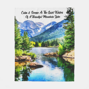 Inspirerende Berglandschappen met Water Fleece Deken