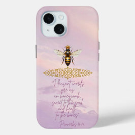 Inspirerende Bijbel Pastel Lucht Koningin Bij Gebe iPhone 15 Case