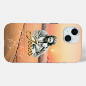 Inspirerende Bijbel Zonsondergang Zeegezicht Jezus Case-Mate iPhone Case (Achterkant (horizontaal))