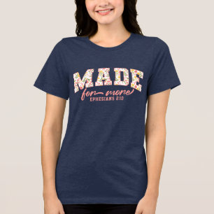 Inspirerende Bijbeltekst met Wilde Bloem Tri-Blend Shirt