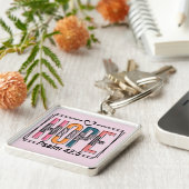 Inspirerende Bijbeltekst over hoop Sleutelhanger (Zijkant)