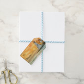 Inspirerende Bijbeltekst Vuurtoren Zonsondergang Cadeaulabel (Met Touw)
