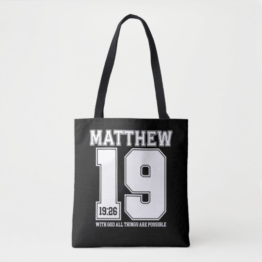 Inspirerende Bijbelvers Tote Bag (Voorkant)