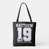 Inspirerende Bijbelvers Tote Bag (Achterkant)