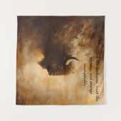 Inspirerende Bizon, Bison Tapisserie Wandkleed (Voorkant (horizontaal))