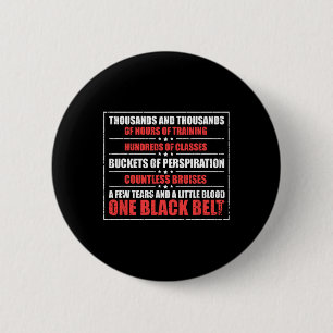 Inspirerende Black Belt Viering Karate Martial Art Ronde Button 5,7 Cm