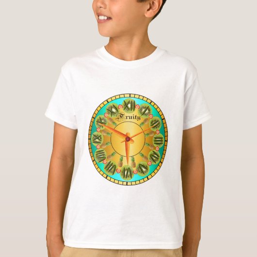 Inspirerende blauw blauw fruitdesign t-shirt (Voorkant)