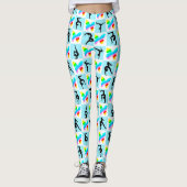 INSPIRERENDE BLAUWE VLINDER GYMNASTIEK LEGGINGS (Voorkant)