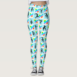 INSPIRERENDE BLAUWE VLINDER GYMNASTIEK LEGGINGS