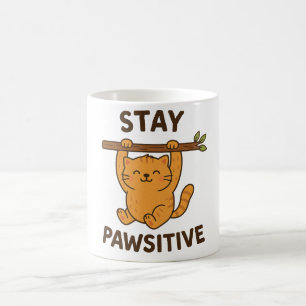 Inspirerende "Blijf positief" Quote Print Koffiemok
