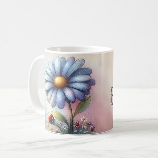 Inspirerende bloem koffiemok (Voorkant links)