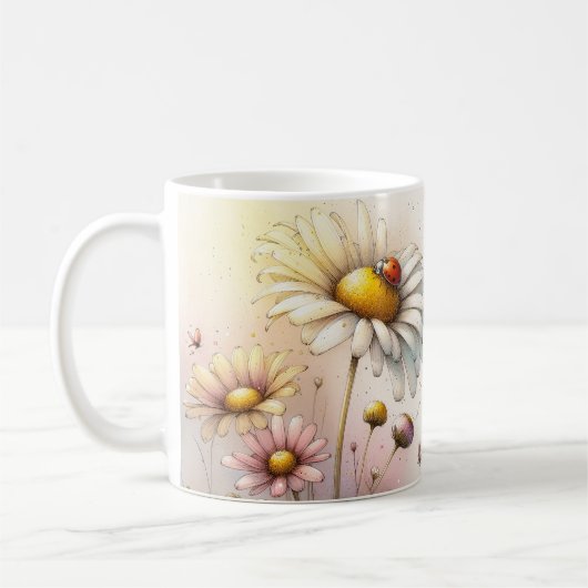 Inspirerende bloem koffiemok (Links)