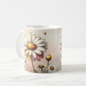 Inspirerende bloem koffiemok (Voorkant links)