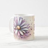 Inspirerende bloem koffiemok (Voorkant links)