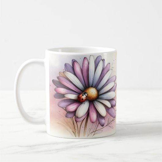 Inspirerende bloem koffiemok (Links)