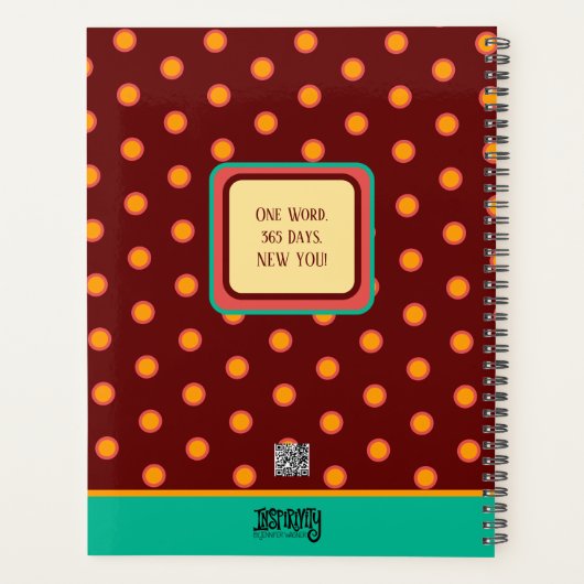 Inspirerende  Bloemen Happy Personalized Fun Planner (Achterkant)