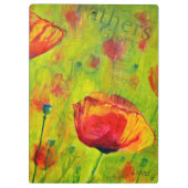 Inspirerende bloemen houden van de papavers klembo klembord (Achterkant)