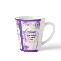 Inspirerende bloemenaardewerk mok | Paarse theekop