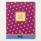 Inspirerende  bloemenbloei gepersonaliseerd plezie planner (Achterkant)