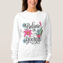 Inspirerende bloemendames sweatshirt