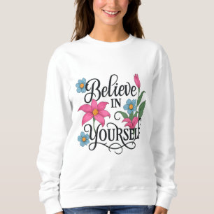 Inspirerende bloemendames sweatshirt