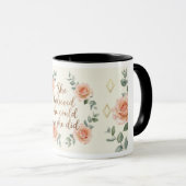 Inspirerende bloemenmok | Zij geloofde dat ze het Mok (Voorkant rechts)
