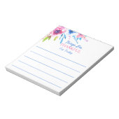 Inspirerende bloemensegen herinnering notitieblok (Linkerzijde)