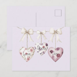 Inspirerende bloemige liefde hoop vreugde harten b briefkaart