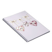 Inspirerende bloemige liefde hoop vreugde harten b notitieboek (Rechterzijde)