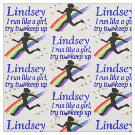 INSPIRERENDE BLUE RUNNER GIRL GEPERSONALISEERDE ST STOF