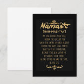 Inspirerende boeddhisme Namaste Definition Bedankkaart (Voorkant / Achterkant)