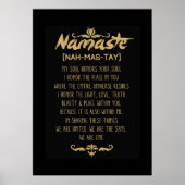 Inspirerende boeddhisme Namaste Definition Poster (Voorkant)