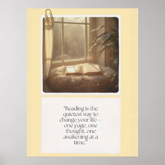 Inspirerende Boekliefhebber Muurkunst Poster (Voorkant)