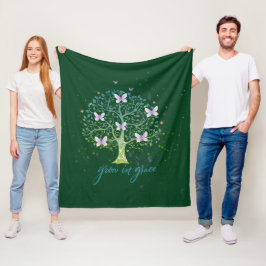Inspirerende Boodschap Groei in Genade Fleece Deken