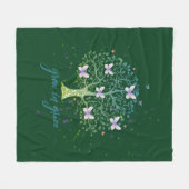 Inspirerende Boodschap Groei in Genade Fleece Deken (Voorkant (Horizontaal))