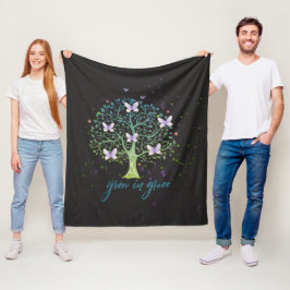 Inspirerende Boodschap Groei in Genade Fleece Deken