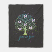 Inspirerende Boodschap Groei in Genade Fleece Deken (Voorkant)