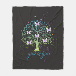 Inspirerende Boodschap Groei in Genade Fleece Deken