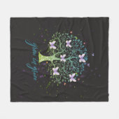 Inspirerende Boodschap Groei in Genade Fleece Deken (Voorkant (Horizontaal))