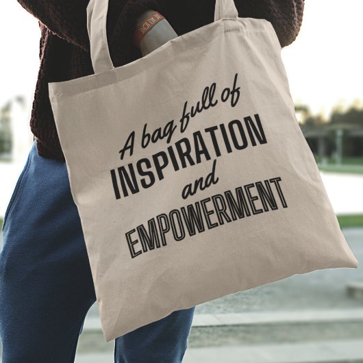 Inspirerende boodschap stimuleren Stijlvol Tote Bag
