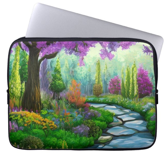 Inspirerende boslandschappen laptop sleeve (Voorkant)