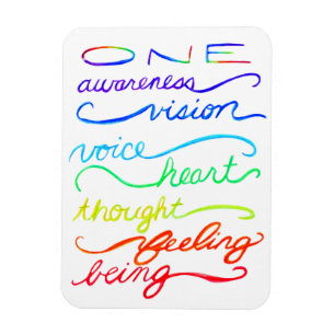 Inspirerende Chakra Themageregde Woorden Magneet