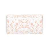 Inspirerende chocoladebruine damast etiket (Voorkant)